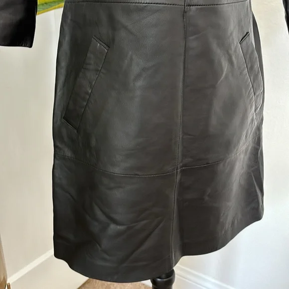 Purification Garcia 100% Lambs Skin Black Mini Dress Size 38 - Picture 3 of 7